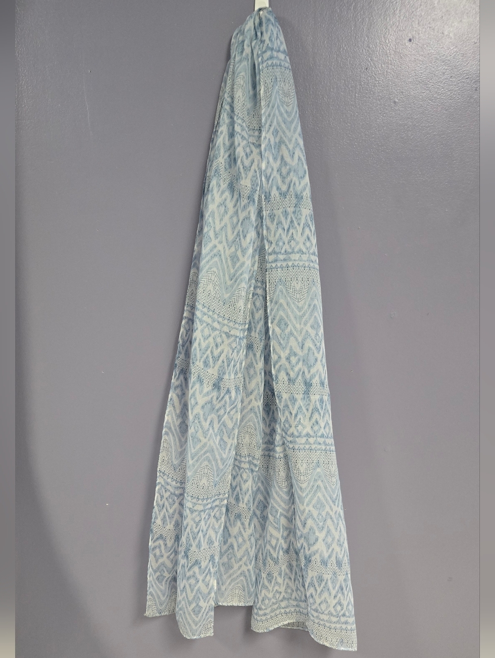 (3 for $10!) Light Blue Patterned Scarf Shawl